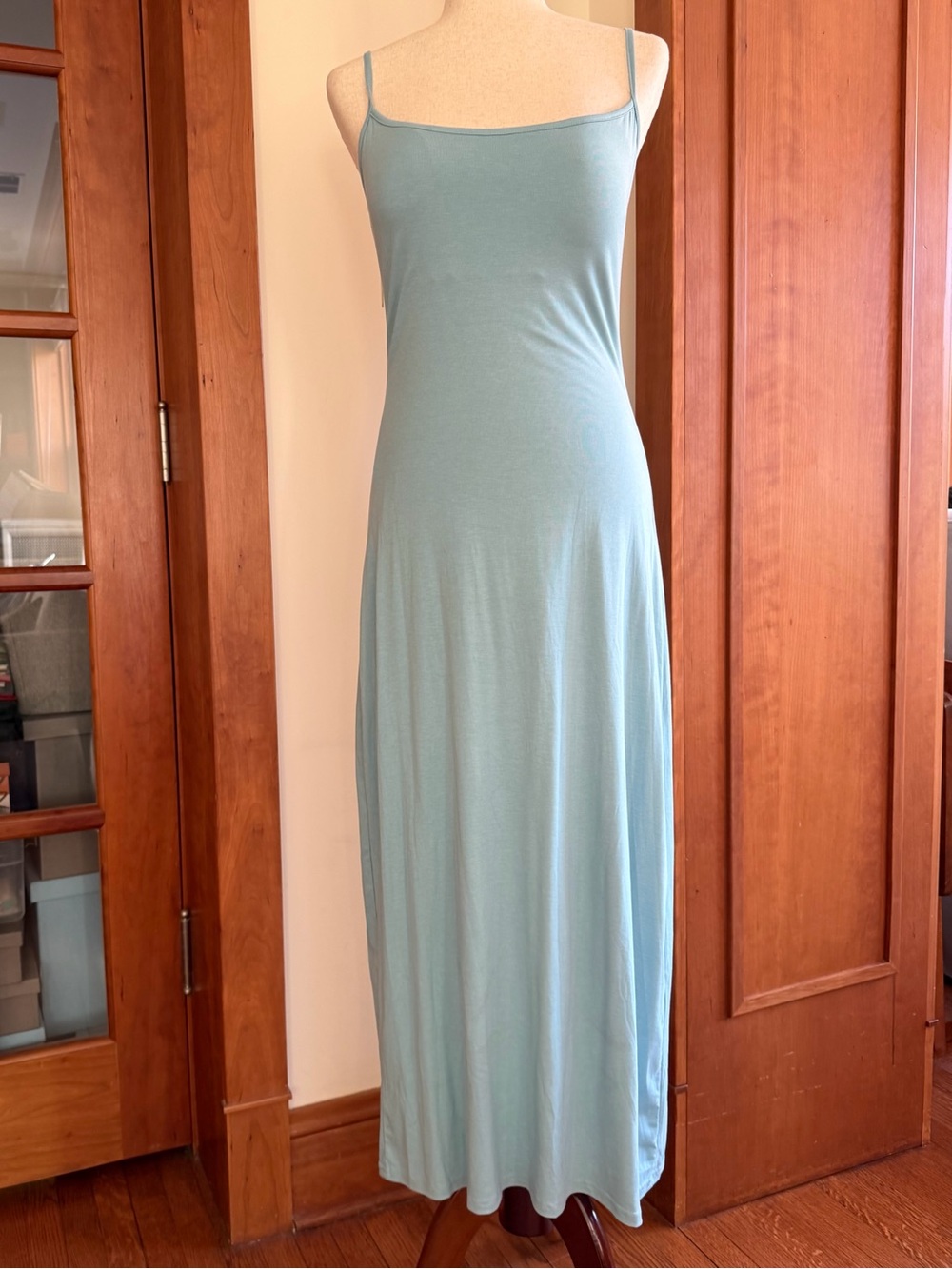 OGL Light Seafoam Slip Maxi Dress with Spaghetti Straps